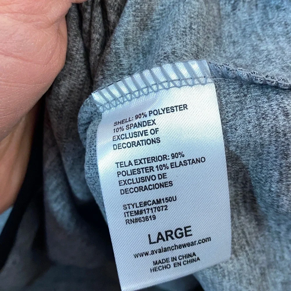 Avalanche Outdoor Supply Mens Quarter Zip Pullover Heather Grey Large NEW - Picture 7 of 8